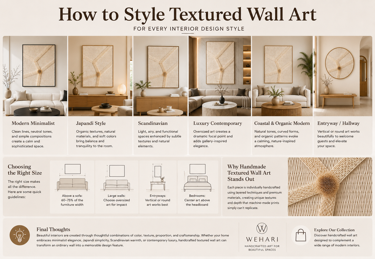 How to Style Textured Wall Art for Every Interior Design Style