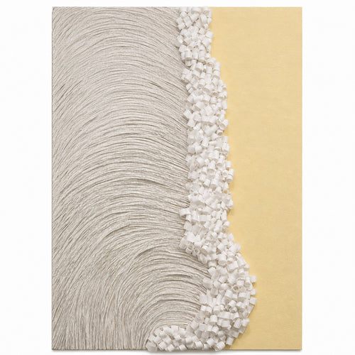 Handmade 3D Textured Paper Wall Art – Modern Abstract Wall Sculpture