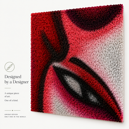 Handmade 3D Paper Wall Art – Abstract Eye Textured Statement Art