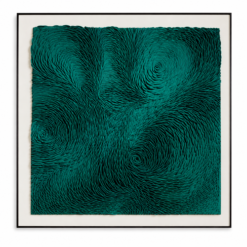 Teal 3D Textured Wall Art – Handmade EVA Abstract Wall Sculpture