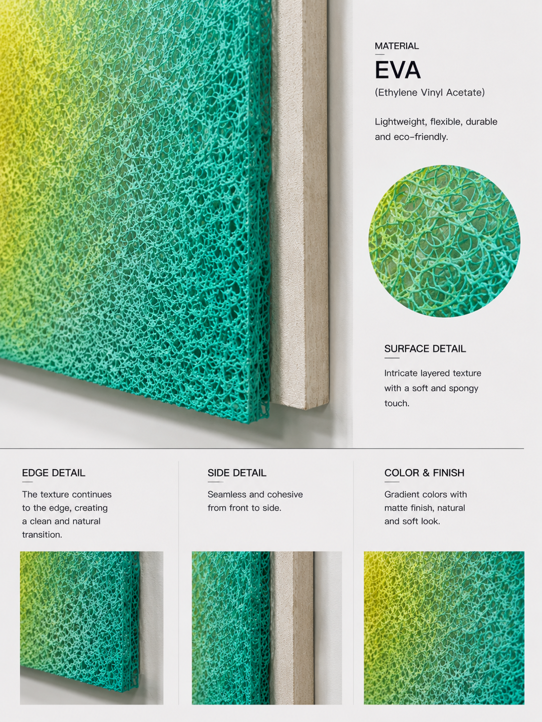 Handmade EVA 3D Textured Wall Art – Modern Abstract Sculptural Wall Art