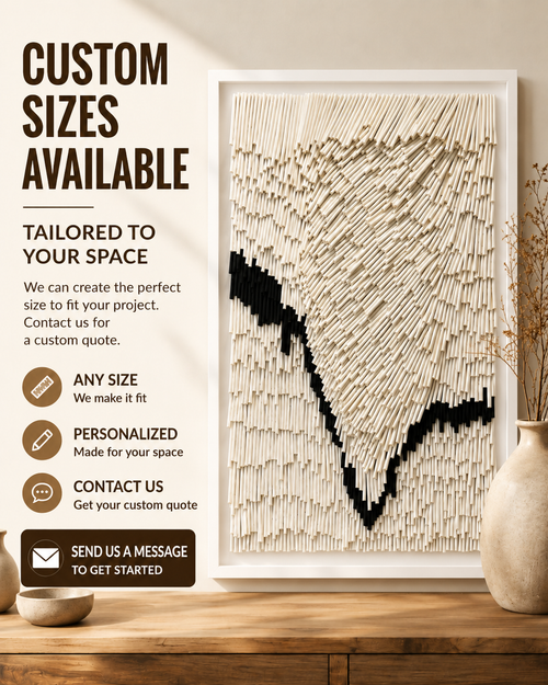 Handcrafted 3D Textured Wall Art – Modern Geometric Paper Straw Sculpture, Large Abstract White Relief Wall Decor