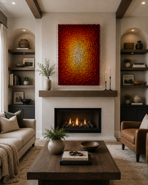 Handmade 3D Paper Floral Wall Art – Colorful Textured Statement Decor