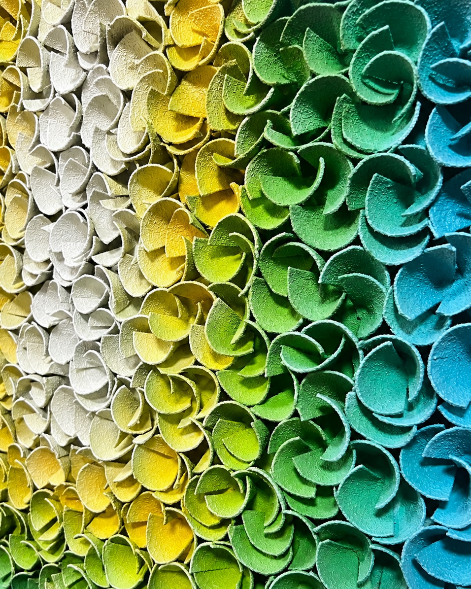 Handmade 3D Paper Floral Wall Art – Colorful Textured Statement Decor