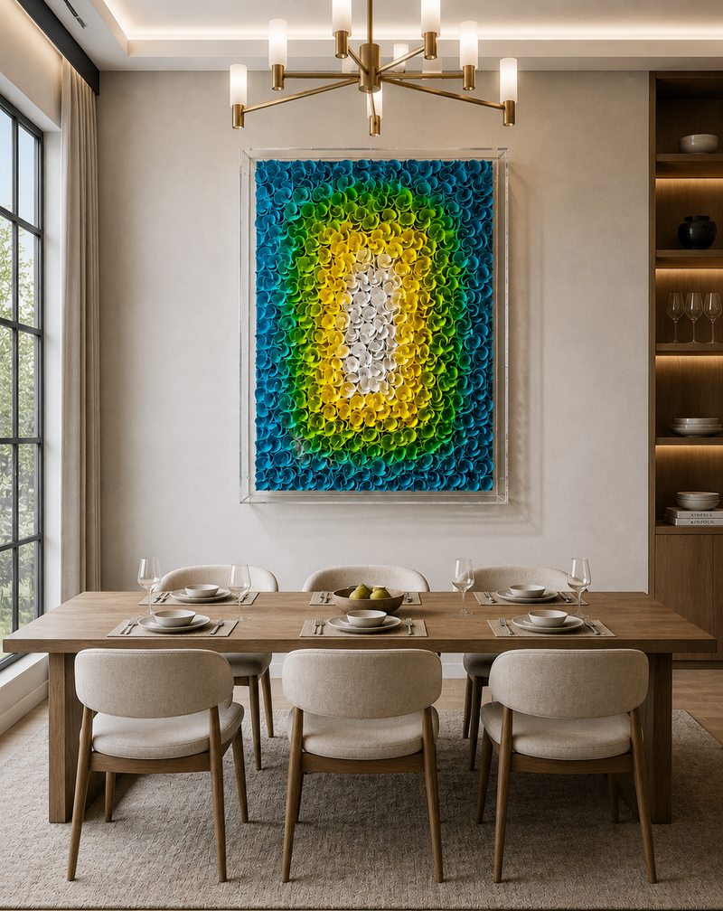 Handmade 3D Paper Floral Wall Art – Colorful Textured Statement Decor