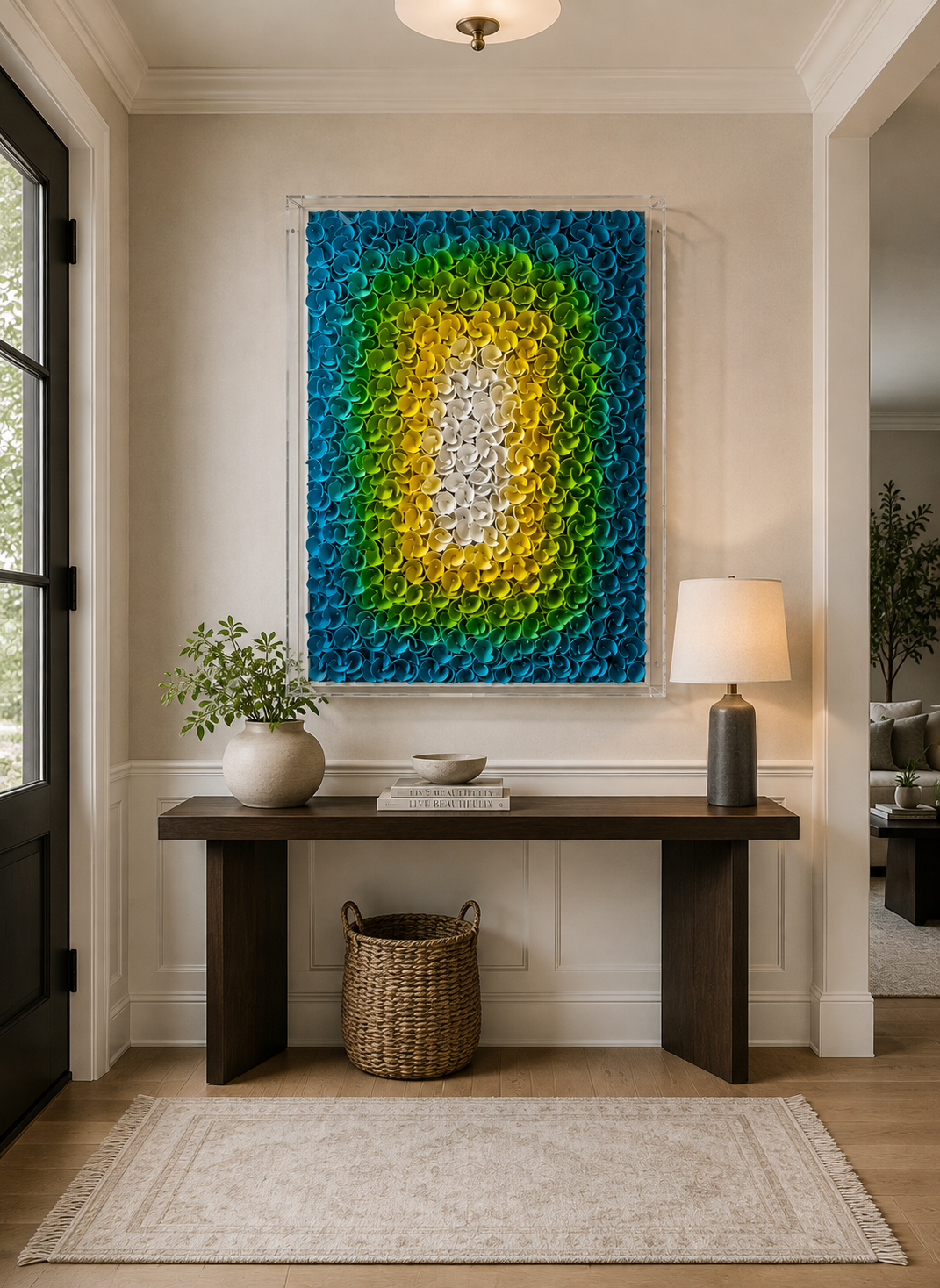 Handmade 3D Paper Floral Wall Art – Colorful Textured Statement Decor