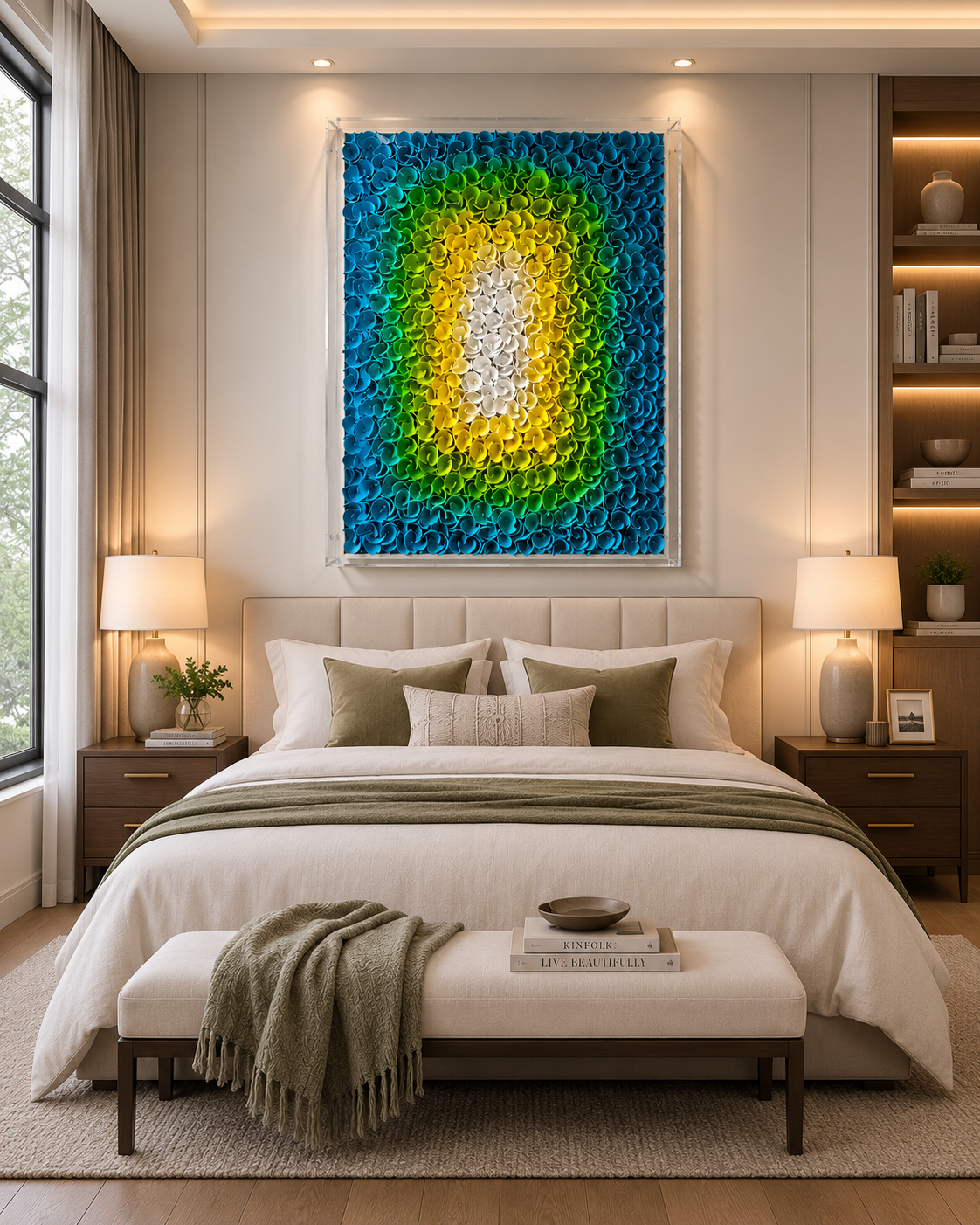 Handmade 3D Paper Floral Wall Art – Colorful Textured Statement Decor