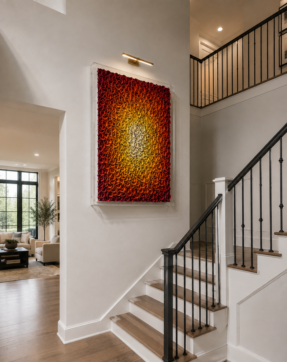 Handmade 3D Paper Floral Wall Art – Colorful Textured Statement Decor