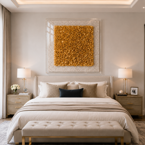 Handmade 3D Paper Floral Wall Art – Original Textured Wall Sculpture