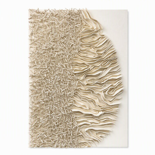 Handmade 3D Textured Wall Art Paper Sculpture Modern Abstract Wall Decor