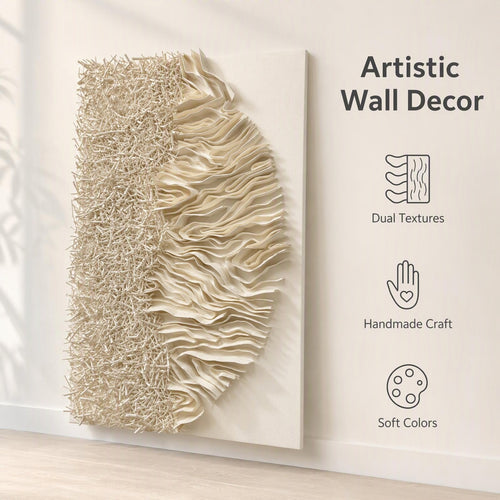 Handmade 3D Textured Wall Art Paper Sculpture Modern Abstract Wall Decor