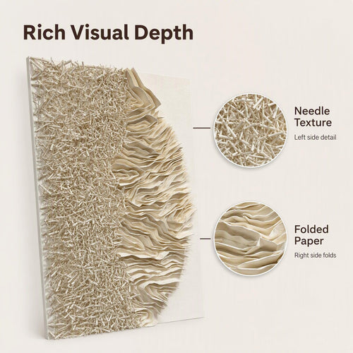 Handmade 3D Textured Wall Art Paper Sculpture Modern Abstract Wall Decor