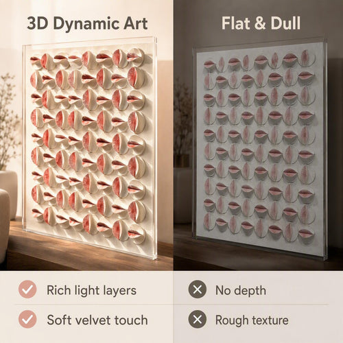 Handmade 3D Textured Wall Art – Blush Pink Sculptural Wall Decor
