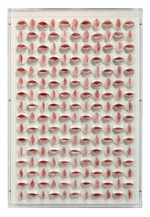 Handmade 3D Textured Wall Art – Blush Pink Sculptural Wall Decor