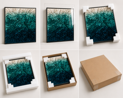 Ocean Reverie | Handcrafted Leather Wall Sculpture