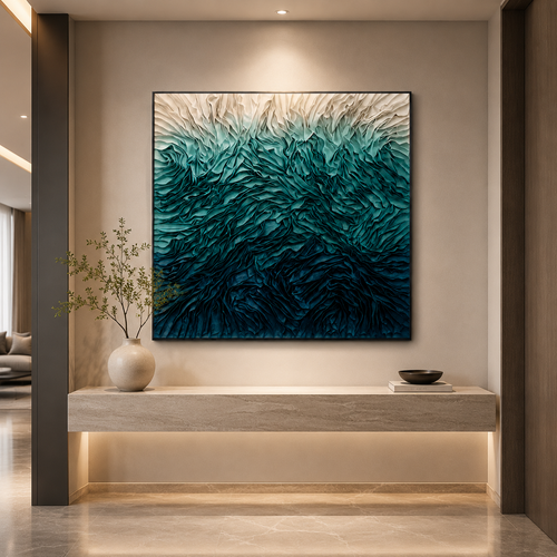 Ocean Reverie | Handcrafted Leather Wall Sculpture