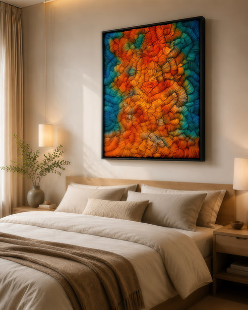 Handcrafted 3D Paper Wall Art | Modern Textured Sculptural Artwork | Luxury Statement Wall Decor