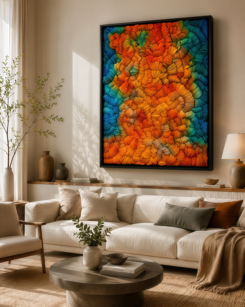 Handcrafted 3D Paper Wall Art | Modern Textured Sculptural Artwork | Luxury Statement Wall Decor