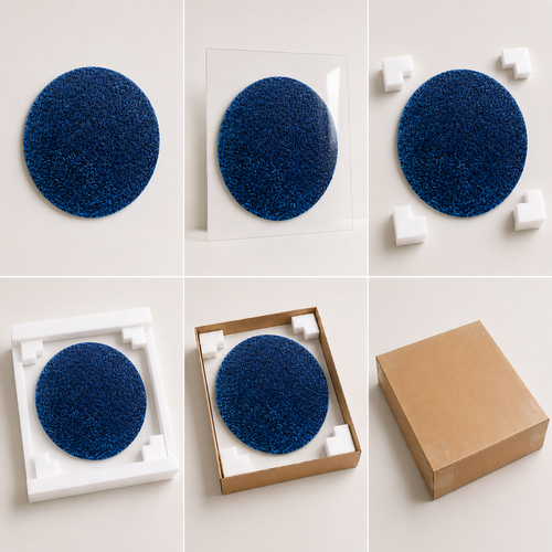 Ocean Rhythm – Handcrafted Textured Paper Wall Art