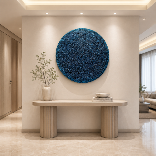 Ocean Rhythm – Handcrafted Textured Paper Wall Art