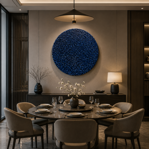 Ocean Rhythm – Handcrafted Textured Paper Wall Art