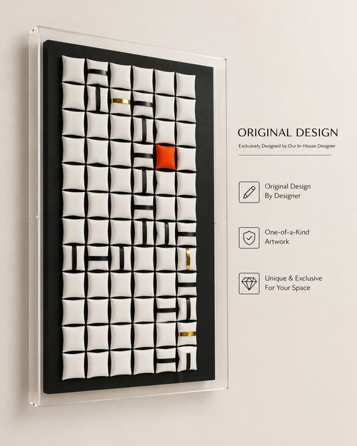 Rhythm Grid – Handmade 3D Geometric EVA Wall Art