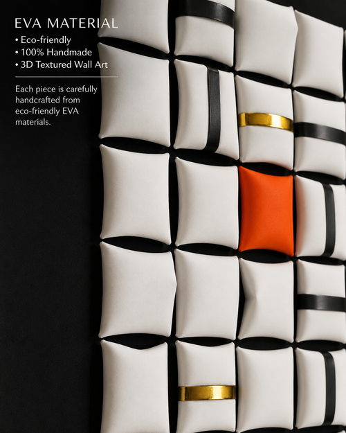 Rhythm Grid – Handmade 3D Geometric EVA Wall Art