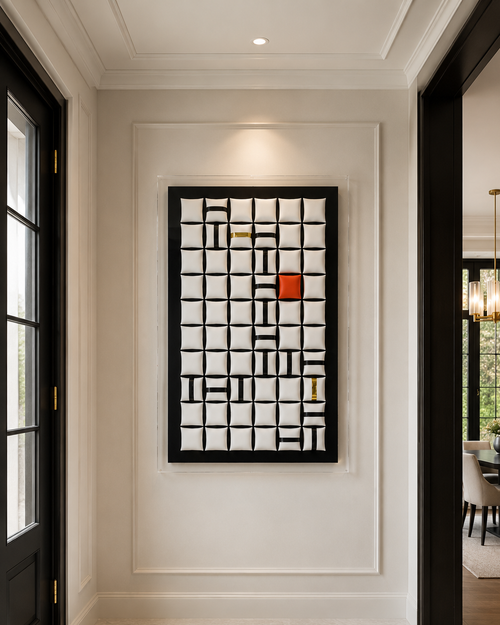 Rhythm Grid – Handmade 3D Geometric EVA Wall Art